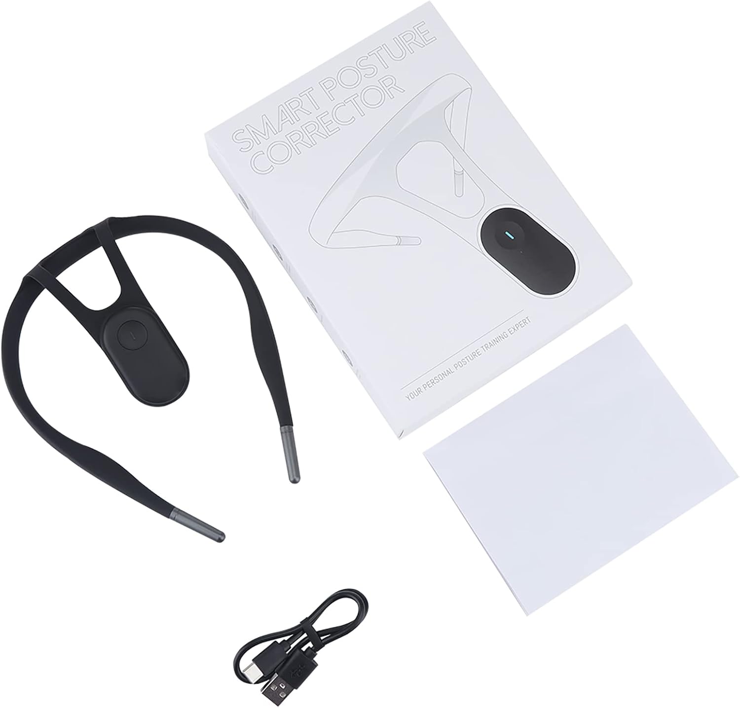 Scientific Real Time Intelligent Posture Correction Device Back Posture Training Monitoring Posture Corrector Straightener,Black