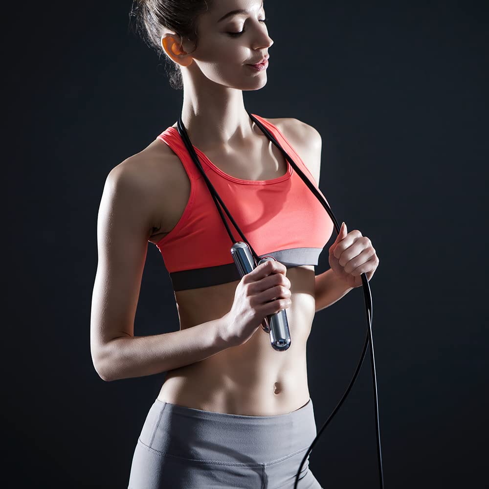 Tangram LED Smart Rope Jump Rope - 23 LEDs built into the rope - See your workout data in the air