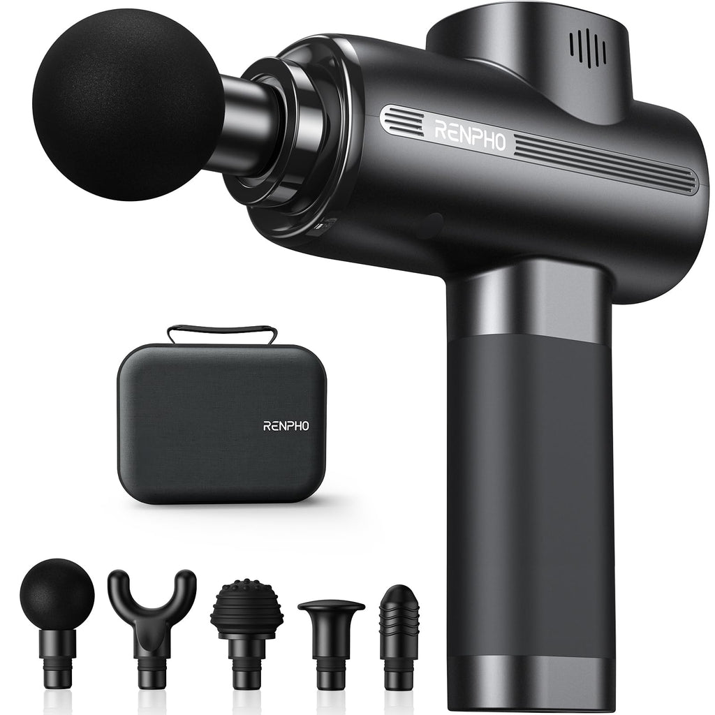 Muscle Massage Gun Heat and Cold RENPHO Massage Gun 3200RPM Deep Tissue Motor Massager Massage Gun Home Gym Full Body Muscle Relaxation