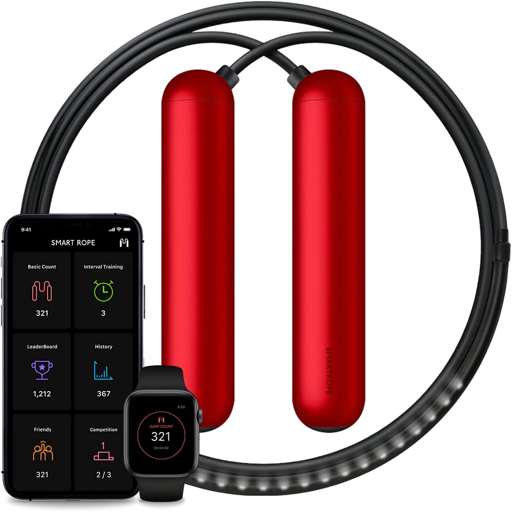 Tangram LED Smart Rope Jump Rope - 23 LEDs built into the rope - See your workout data in the air