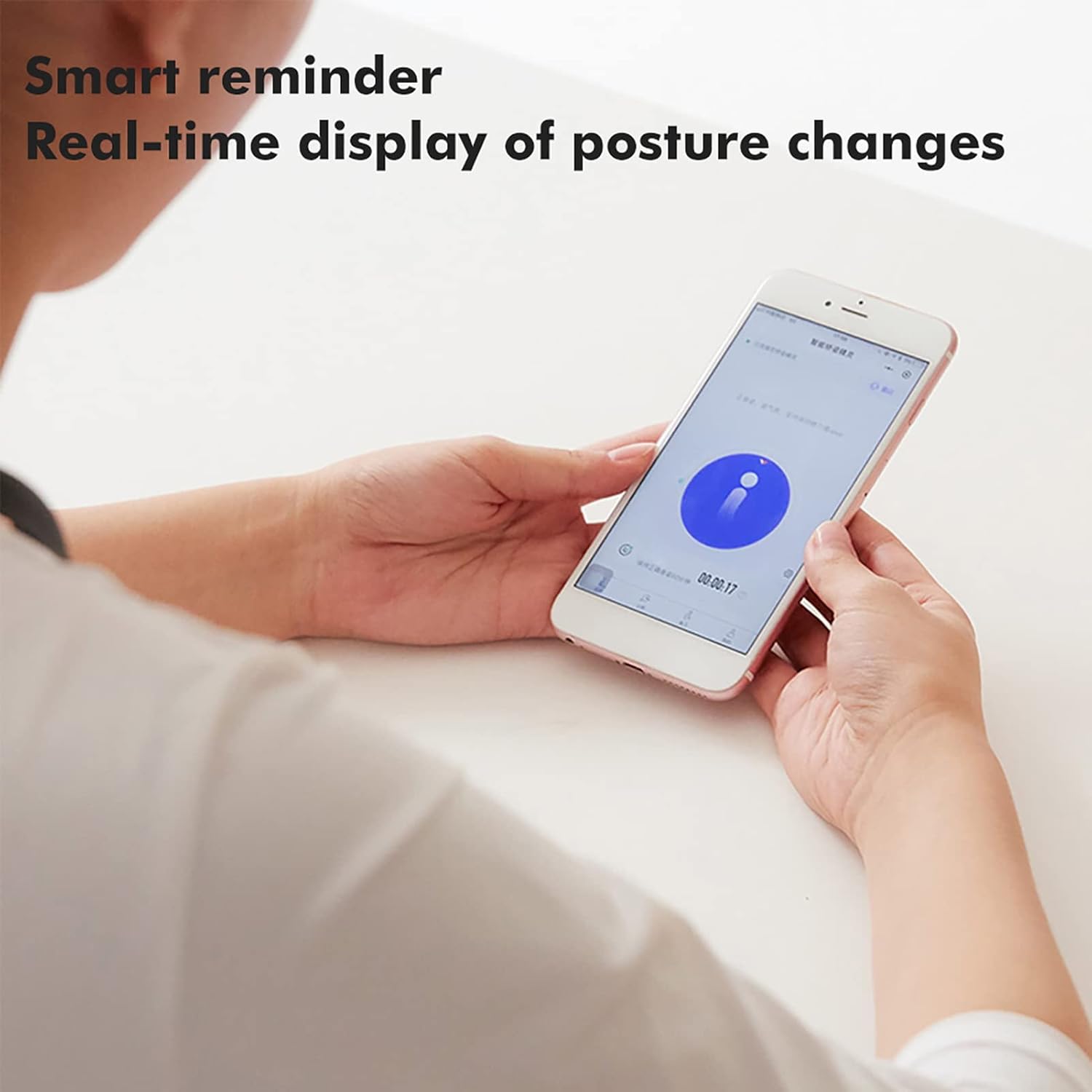 Scientific Real Time Intelligent Posture Correction Device Back Posture Training Monitoring Posture Corrector Straightener,Black