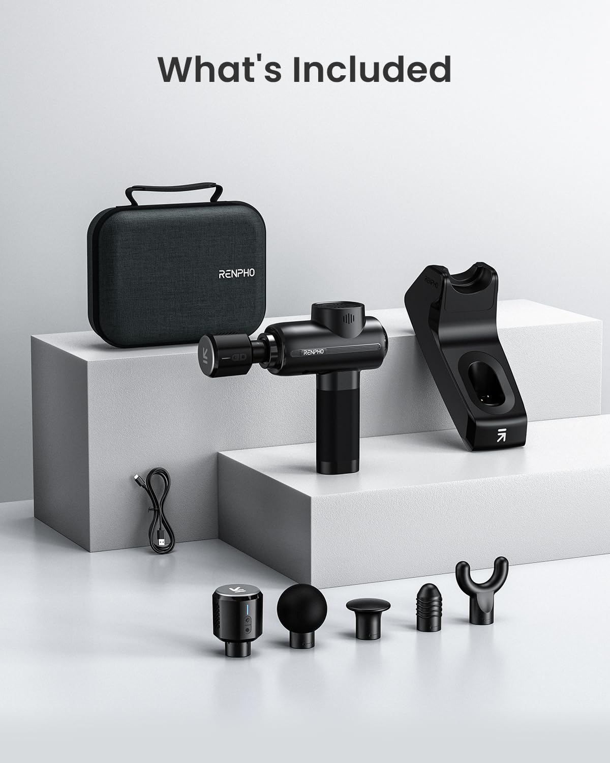 Muscle Massage Gun Heat and Cold RENPHO Massage Gun 3200RPM Deep Tissue Motor Massager Massage Gun Home Gym Full Body Muscle Relaxation