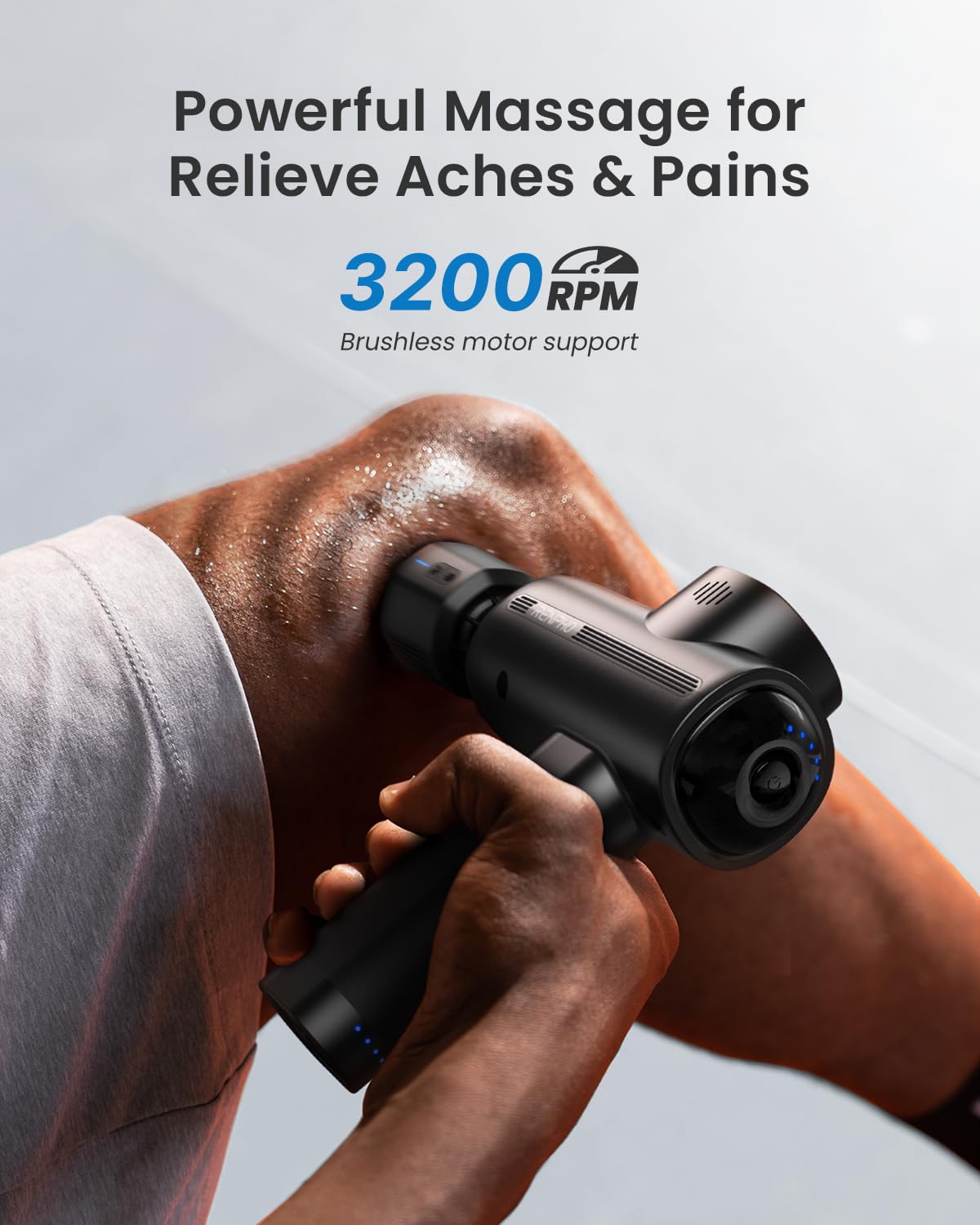 Muscle Massage Gun Heat and Cold RENPHO Massage Gun 3200RPM Deep Tissue Motor Massager Massage Gun Home Gym Full Body Muscle Relaxation