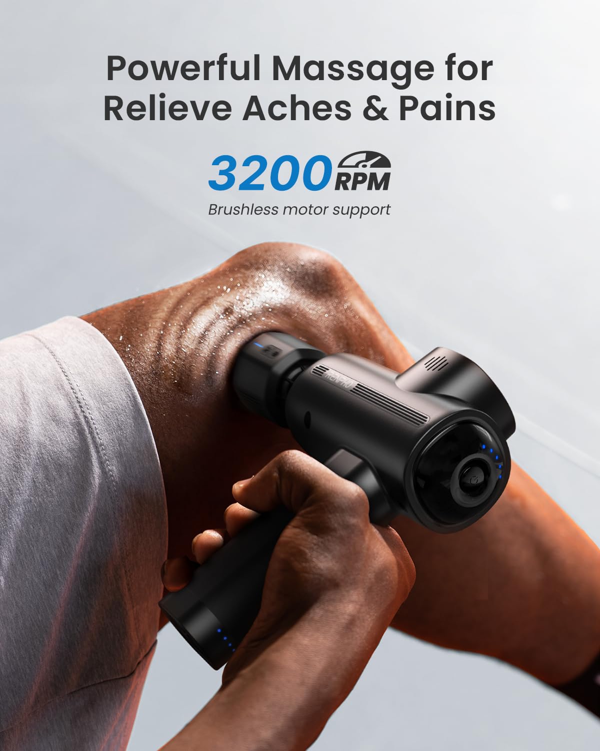 Muscle Massage Gun Heat and Cold RENPHO Massage Gun 3200RPM Deep Tissue Motor Massager Massage Gun Home Gym Full Body Muscle Relaxation