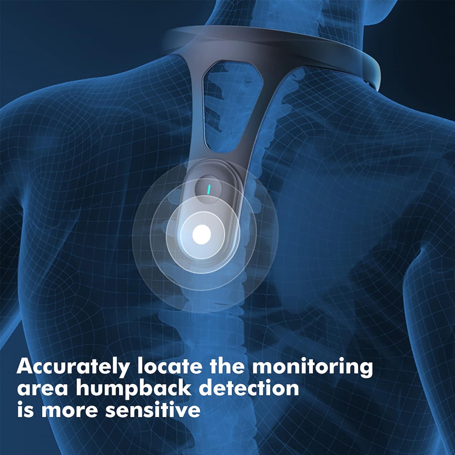 Scientific Real Time Intelligent Posture Correction Device Back Posture Training Monitoring Posture Corrector Straightener,Black