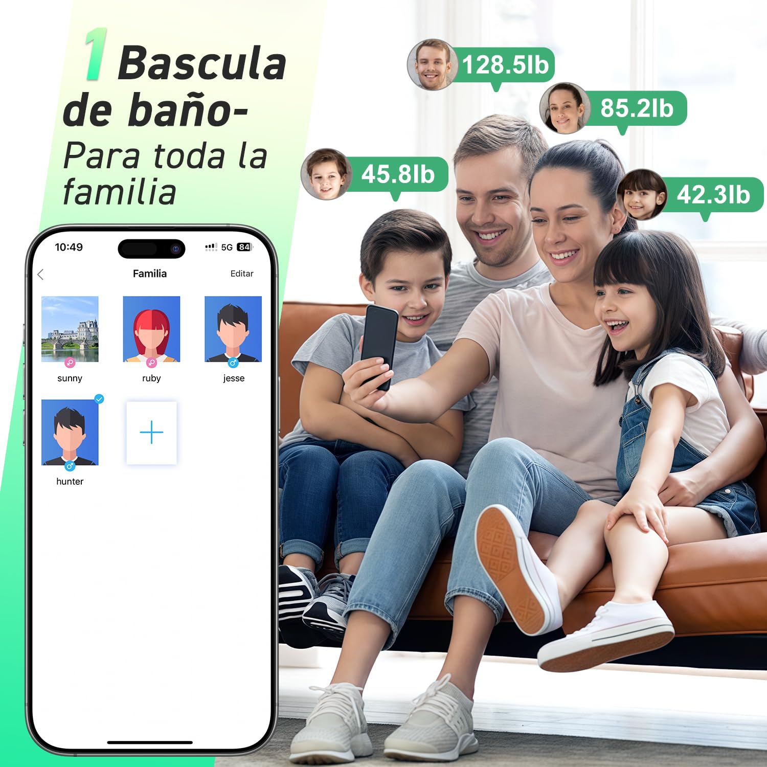 Bluetooth Body Fat Scale, INSMART Digital Bathroom Scale with Smart App, 13 Body Composition Monitors, for Android and iOS, 180 kg Black