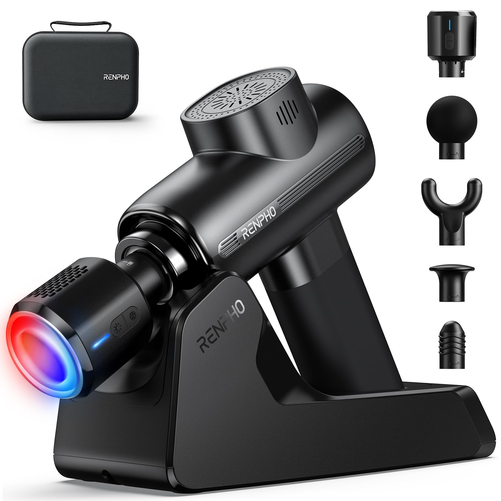 Muscle Massage Gun Heat and Cold RENPHO Massage Gun 3200RPM Deep Tissue Motor Massager Massage Gun Home Gym Full Body Muscle Relaxation