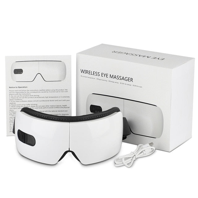 Smart Electric Eye Massager Hot Compress Massage Glasses Vibration Eyes Massage Care Device For Tired Eyes Eye Anti Wrinkles
